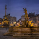 Dolní náměstí s Neptunovou kašnou a Mariánským sloupem. Foto: ©Magistrát města Olomouce