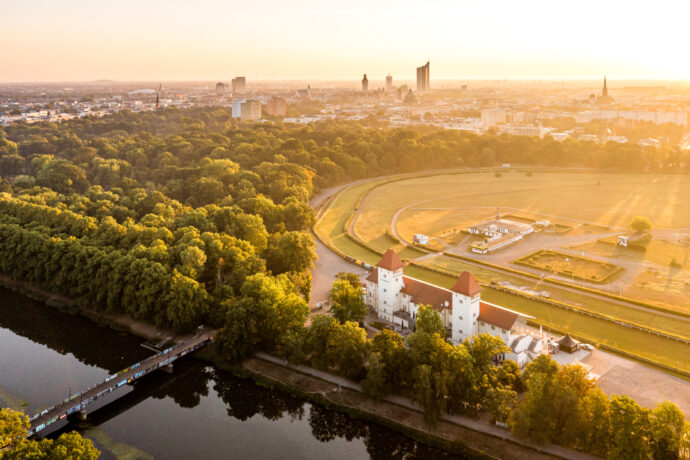 Panoramatický pohled na park Clara-Zetkin v Lipsku © Philipp Kirschner | leipzig.travel